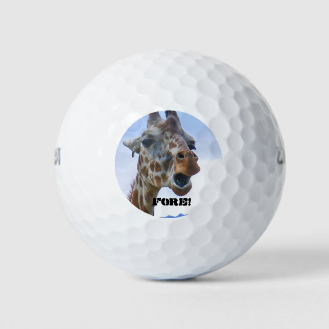 Balles De Golf Boules de golf Giraffe "Fore" (3) (Devant)