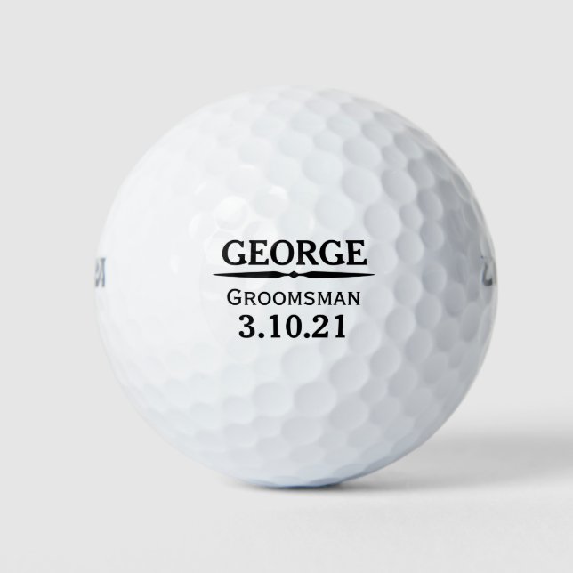Balles De Golf Boules de golf Groomsman customisées| Créez votre  (Devant)