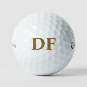 Balles De Golf Boules de golf Monogramme Or