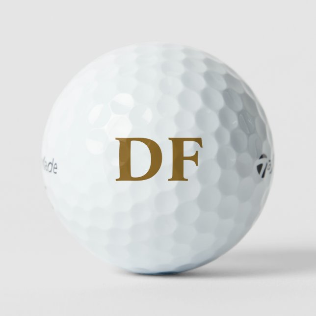 Balles De Golf Boules de golf Monogramme Or (Recto)