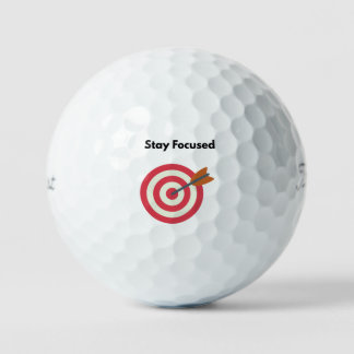 Balles De Golf Boules de golf motivationnelles - "Restez concentr