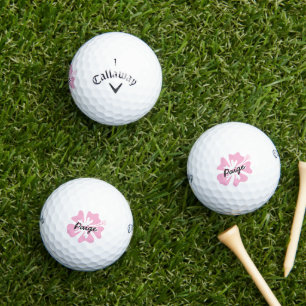 Balles De Golf Boules de golf personnalisées avec fleur d'Hibiscu