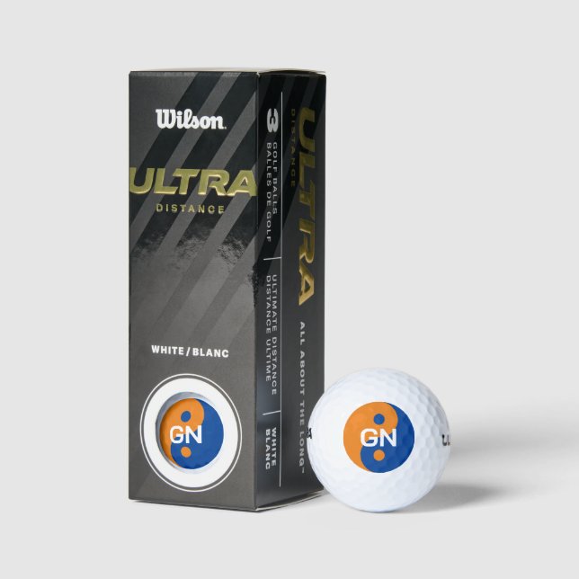 Balles De Golf Boules de golf personnalisées avec logo Yin Yang p (Emballage)