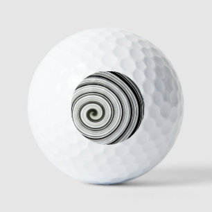 Balles De Golf Boules De Golf Spirale Noire Et Blanc