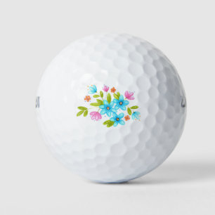 Balles De Golf Bouquet d'aquarelle multicolore