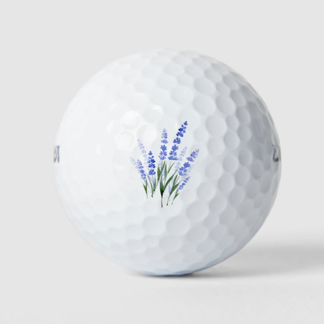 Balles De Golf Bouquet de lavande aquarelle (Devant)