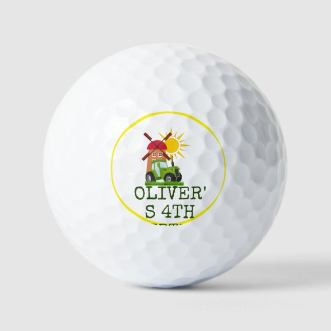 Balles De Golf Bouton de fête d'anniversaire à thème pour les gar (Recto)