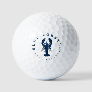 Balles De Golf Bouton Immobilier Homard Bleu