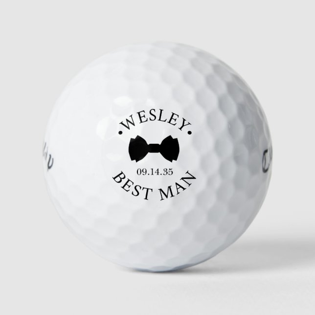 Balles De Golf Bow Tie Best Man (Devant)