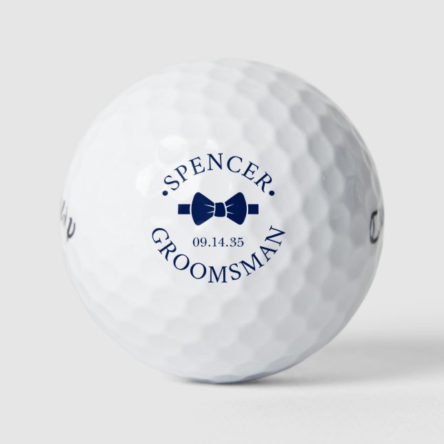 Balles De Golf Bow Tie Groomsman (Devant)