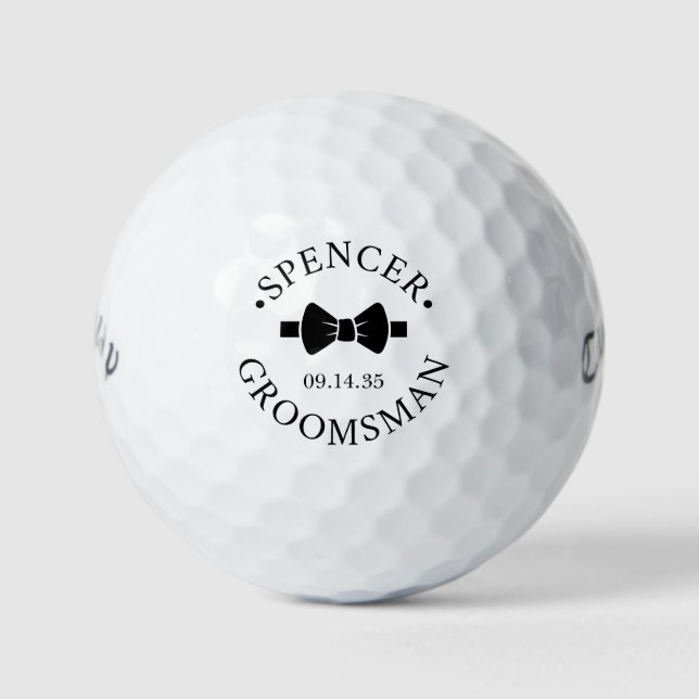 Balles De Golf Bow Tie Groomsman (Devant)