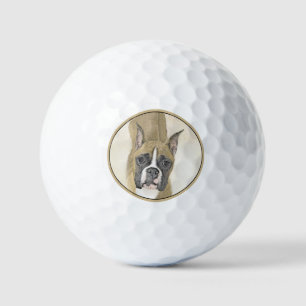 Balles De Golf Boxer Peinture - Cute Original Chien Art