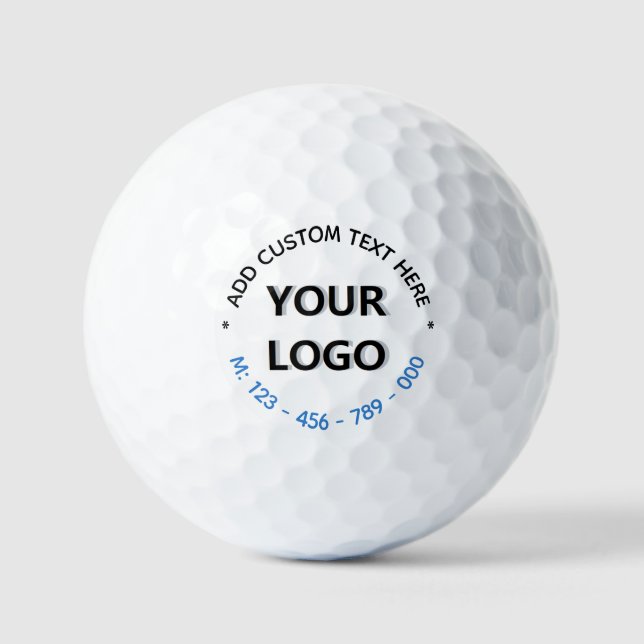 Balles De Golf Branded Custom Logo Text Stamp Golf Balls Example (Recto)