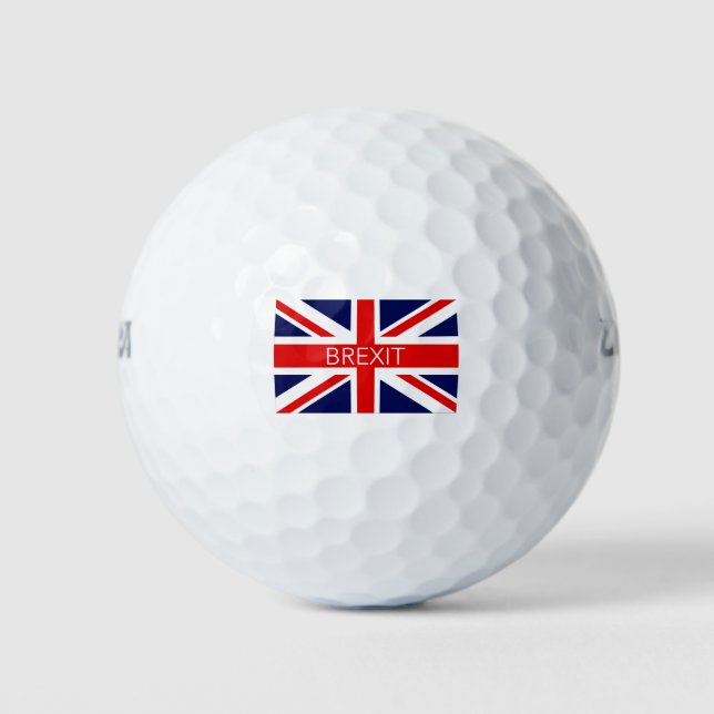 BALLES DE GOLF BREXIT UNION JACK - IMAGE DE HAUTE QUALITÉ (Devant)