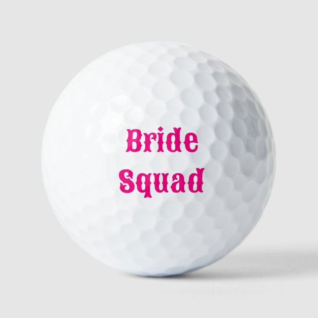 Balles De Golf Bride Squad Bachelorette Party (Recto)