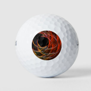 Balles De Golf Briser le Cercle Vortex de Feu Art Abstrait