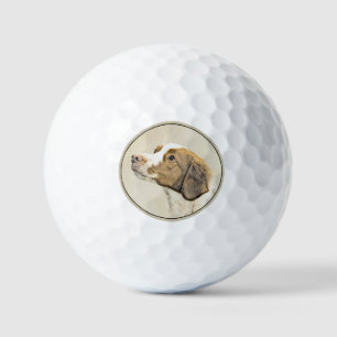 Balles De Golf Brittany Peinture - Cute Original Chien Art