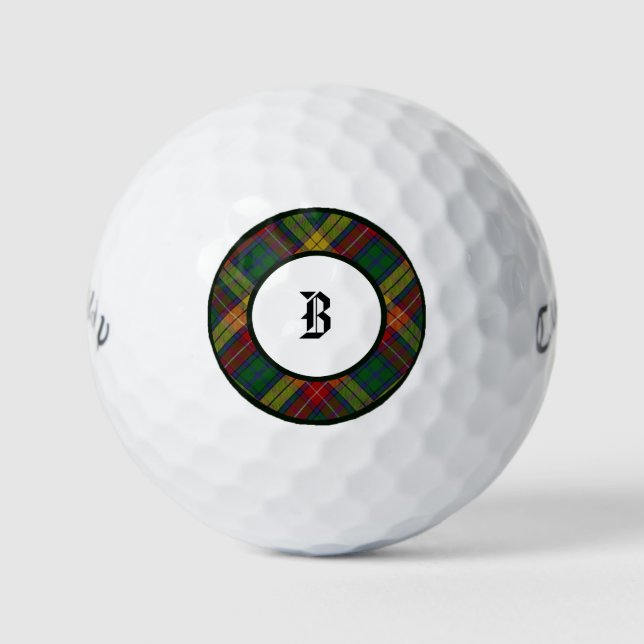 Balles De Golf Buchanan Tartan Clan Plaid Golf Balls (Devant)