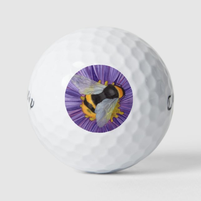 Balles De Golf Bumble Bee Don Pour Son Aquarelle Originale (Devant)