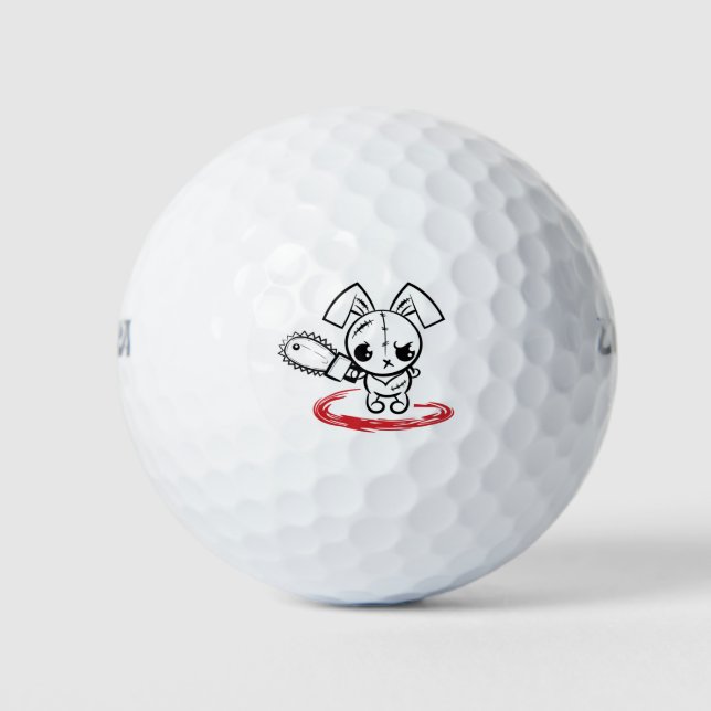 Balles De Golf Bunny vaudou grincheux (Devant)