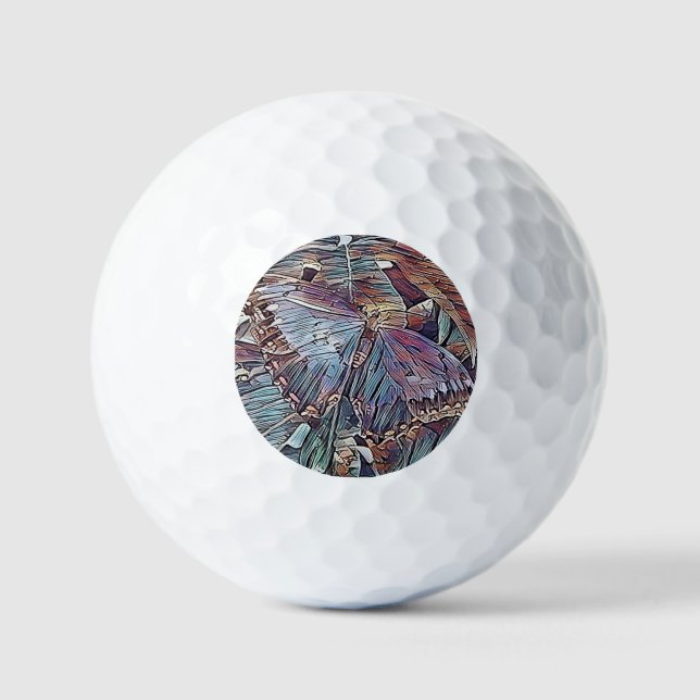 BALLES DE GOLF BUTTERFLIES ABSTRAIT (Recto)