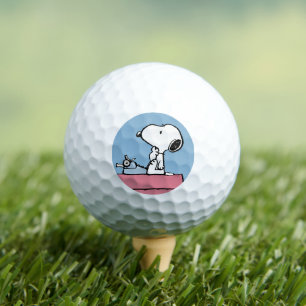 Balles De Golf cacahuètes   Snoopy à la machine à écrire