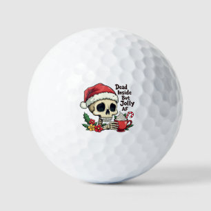 Balles De Golf Cacao Chaud Noël Crâne AF Joyeux Mais Mort à l'Int
