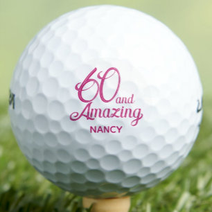 Balles De Golf Cadeau 60 ans pour collègue Rose Incroyable