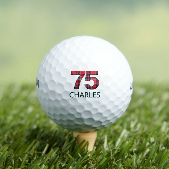 Balles De Golf Cadeau 75e anniversaire - Classy 75 ans Rouge Plai (T-shirt Insitu)