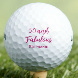 Balles De Golf Cadeau d'ami pour 50 ans – Rose 50 ans et Fabuleus