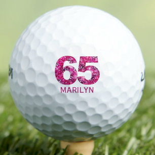 Balles De Golf Cadeau d'anniversaire 65 ans pour sœur - Nombre fl