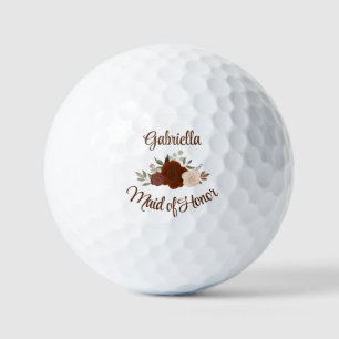 Balles De Golf Cadeau de demoiselle d'honneur de mariage Roses or