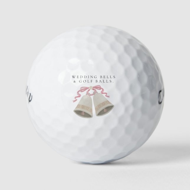 Balles De Golf Cadeau de faveur de mariage 'Cloches de mariage et (Devant)