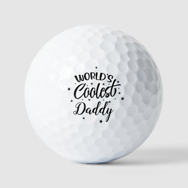 Balles De Golf Cadeau de Fête des pères papa le plus frais du mon (Recto)