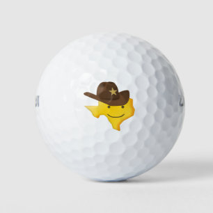 Balles De Golf Cadeau hilare d'Emoji de cowboy du Texas