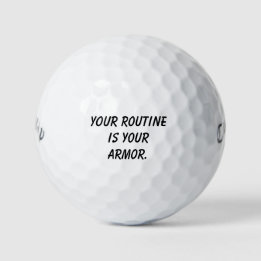 Balles De Golf Cadeau Motivationnel 'Votre Routine est Votre Armu