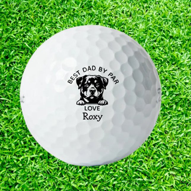 Balles De Golf Cadeau parfait pour les amoureux de Rottweiler (Delight your favorite Rottweiler lover with unique golf balls featuring adorable designs.    )