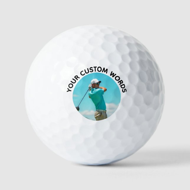 Balles De Golf Cadeau personnalisé photo et texte parfait pour le (Recto)