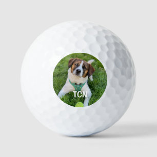 Balles De Golf Cadeau photo de chien monogrammé pour Golfer