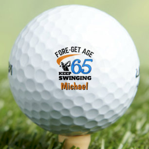 Balles De Golf Cadeau pour les 65 ans de Papa Cool Blue