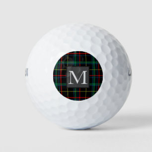 Balles De Golf Cadeaux personnalisés Golfer Tartan Monogramme Gol