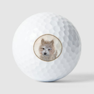 Balles De Golf Cairn Terrier Peinture Chiot - Art Chien original