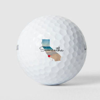Balles De Golf California Shape Heart Photo 