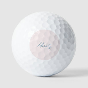 Balles De Golf Calligraphie de nom Script Plain Simple Couleur Pa
