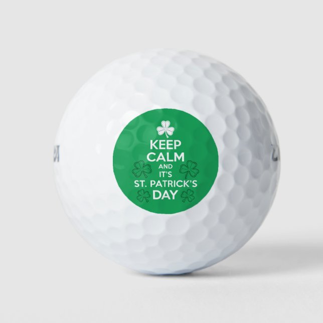 Balles De Golf Calme C'est irlandais Jour de la Saint Patrick (Devant)