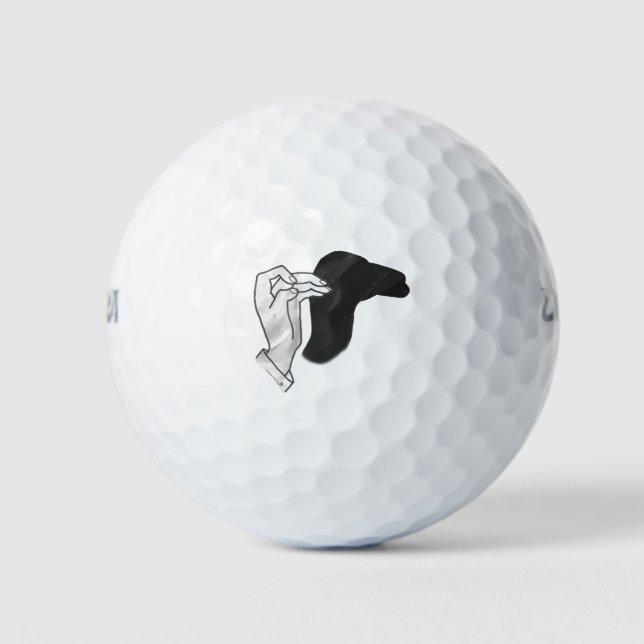 Balles De Golf Camion Silhouette à la main (Devant)