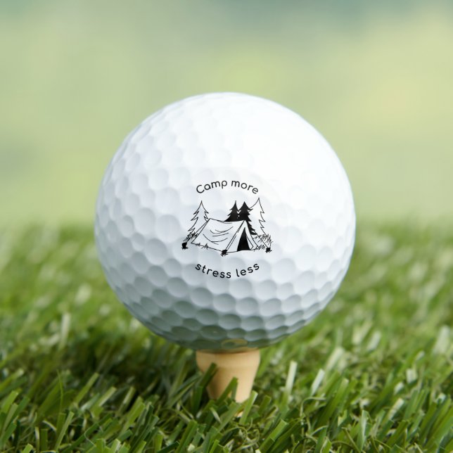 Balles De Golf Camp plus de stress moins de valeur Bal de golf (T-shirt Insitu)