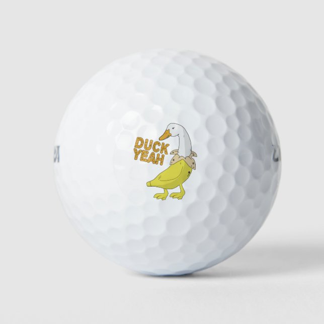 Balles De Golf Canard Ouais Funny Banana Canard Kawaii Illustrati (Devant)