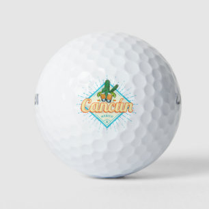 Balles De Golf Cancun Mexique Dancing Cactus Tequila Vintage