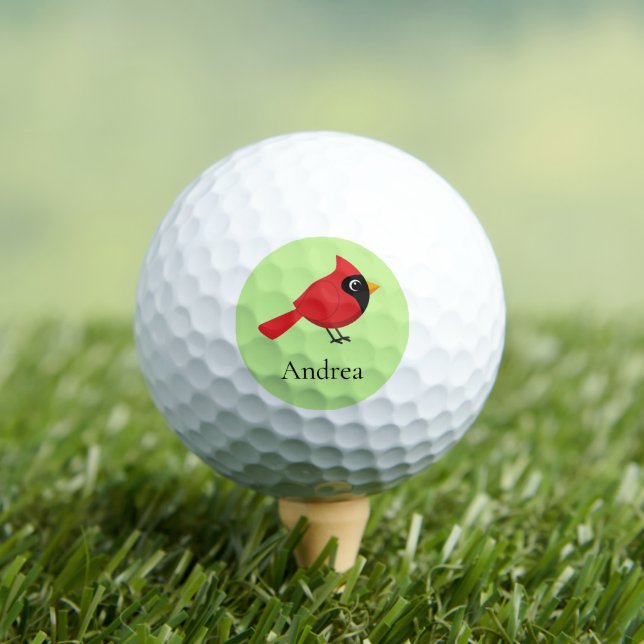 Balles De Golf Cardinal Rouge Cardinal Cardinal aux Fleurs (T-shirt Insitu)